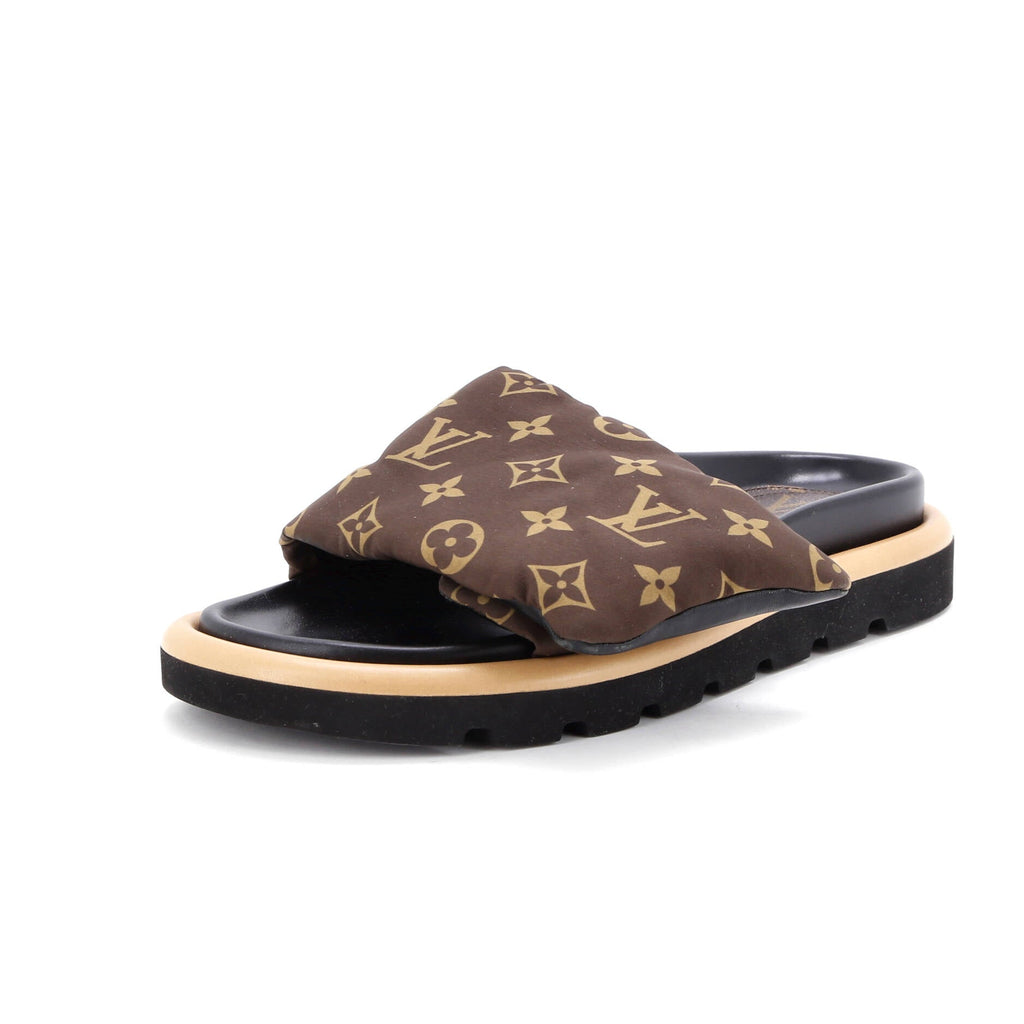 Women's Pool Pillow Comfort Mule Sandals Monogram Nylon