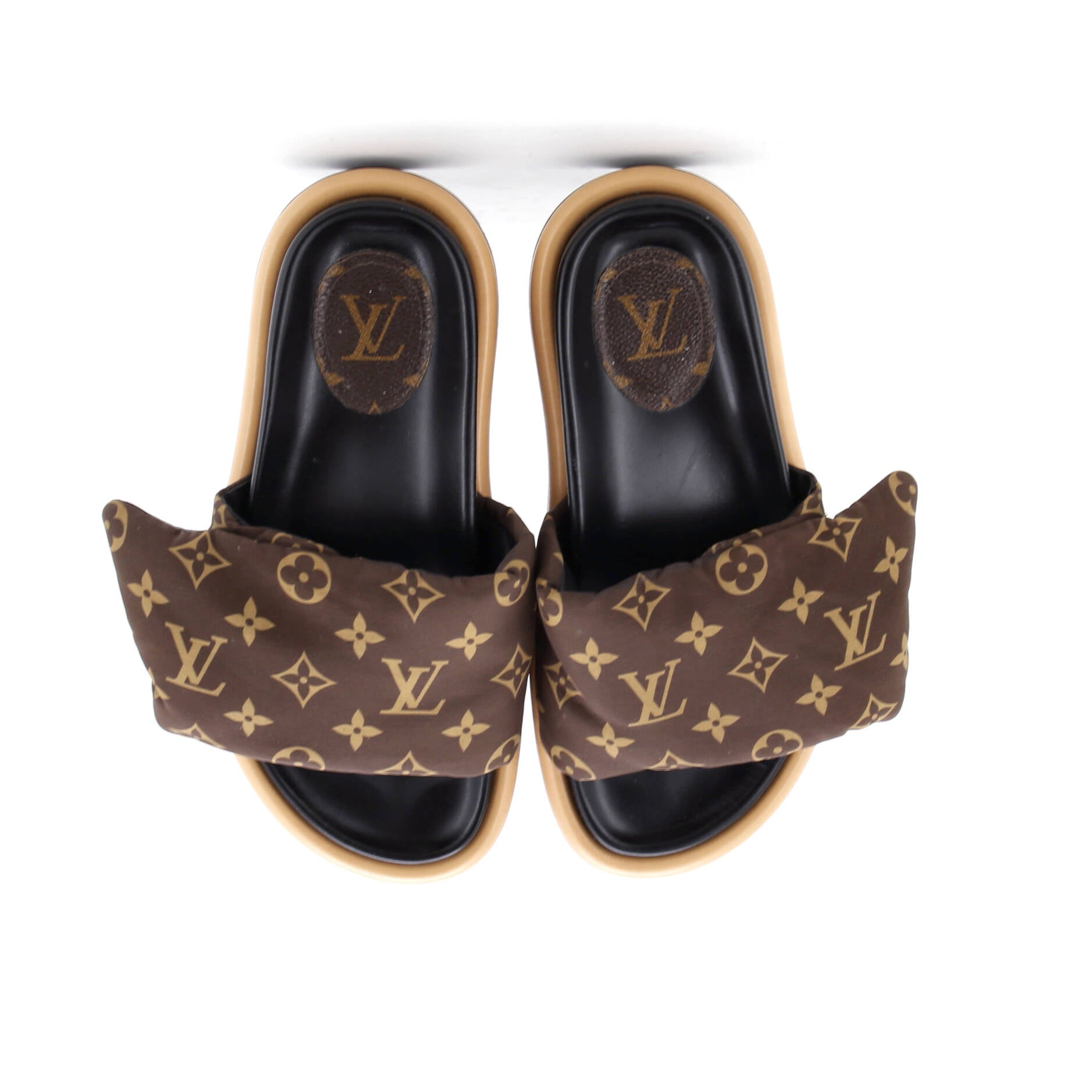 Women's Pool Pillow Comfort Mule Sandals Monogram Nylon