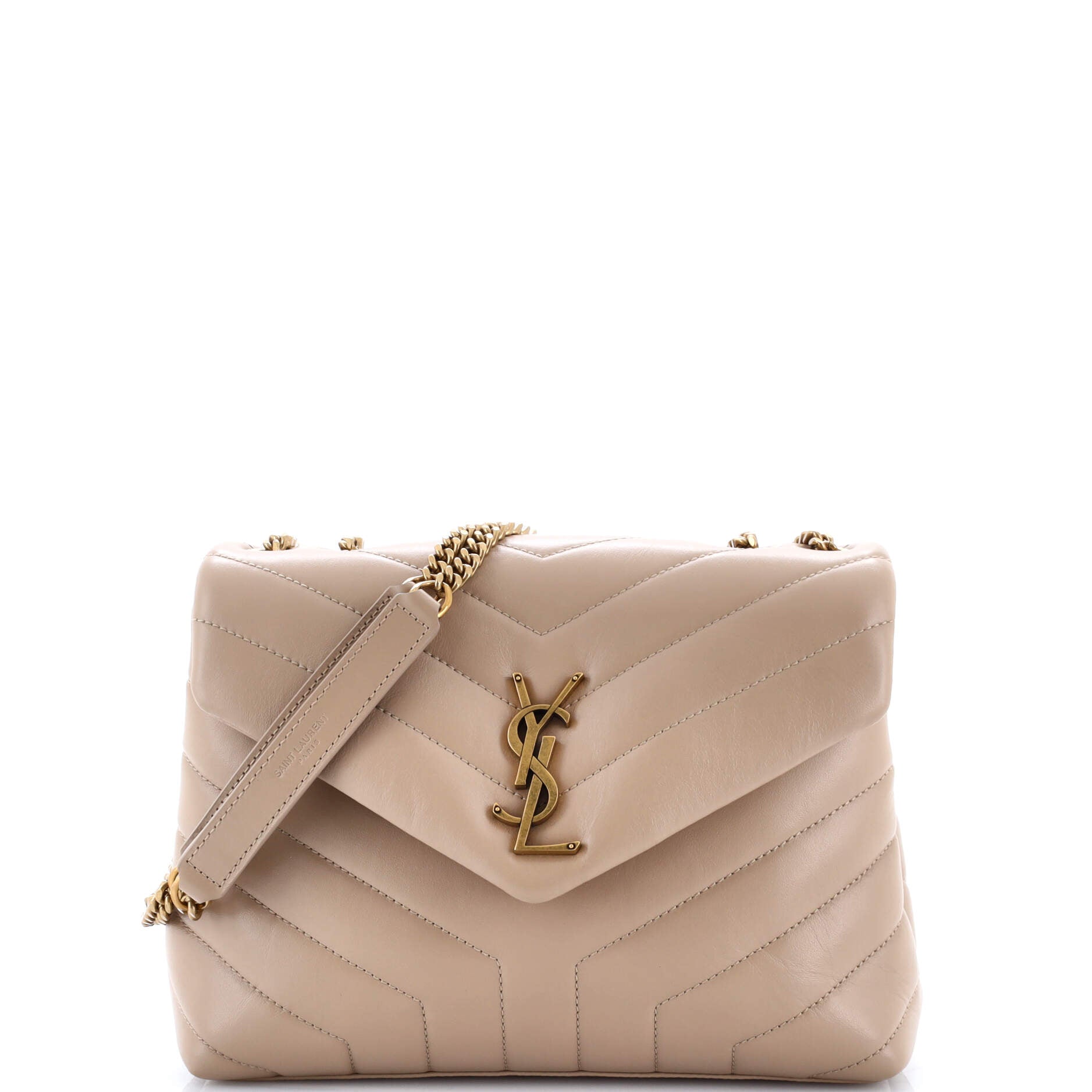Loulou Shoulder Bag Matelasse Chevron Leather Small