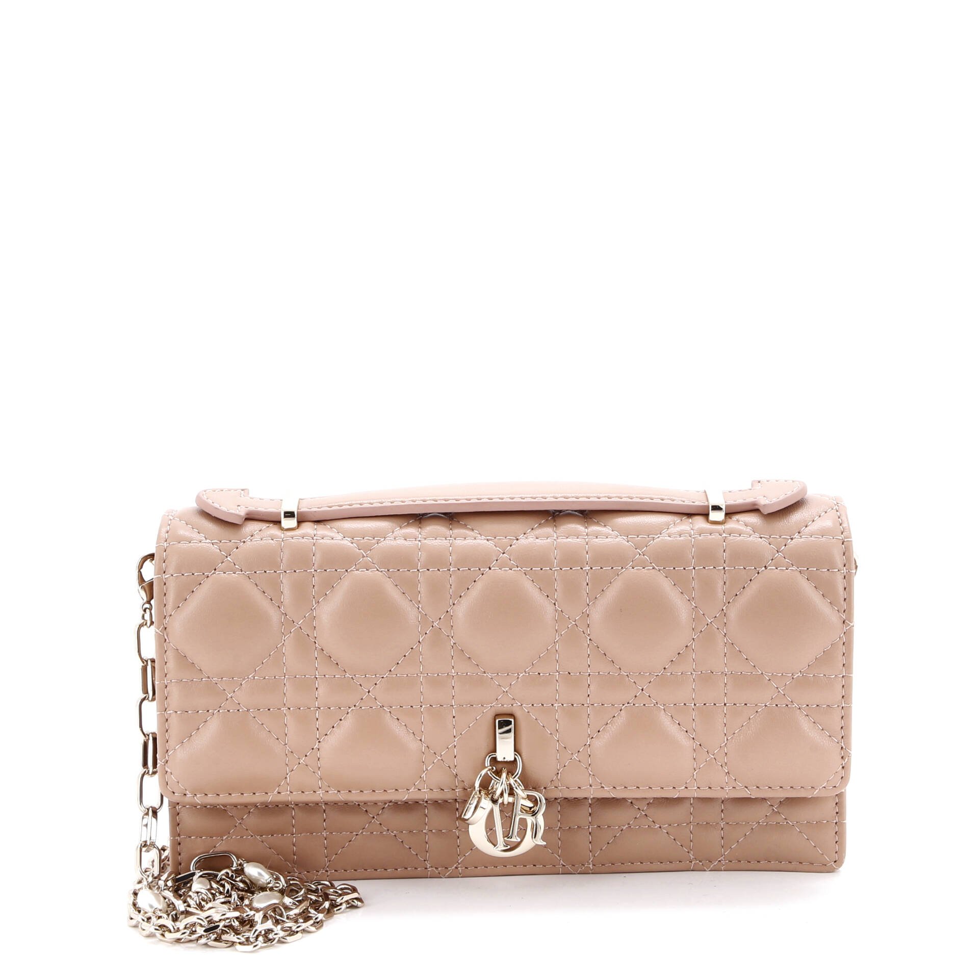 My Dior Top Handle Flap Bag Cannage Quilt Lambskin Mini