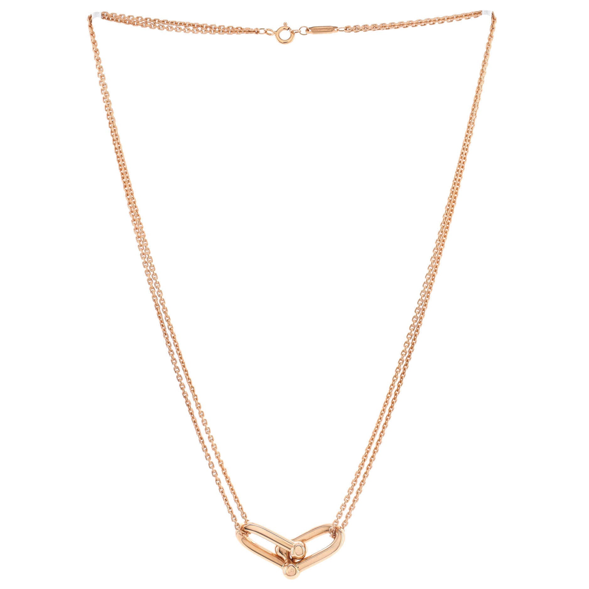 HardWear Double Link Pendant Necklace 18K Rose Gold