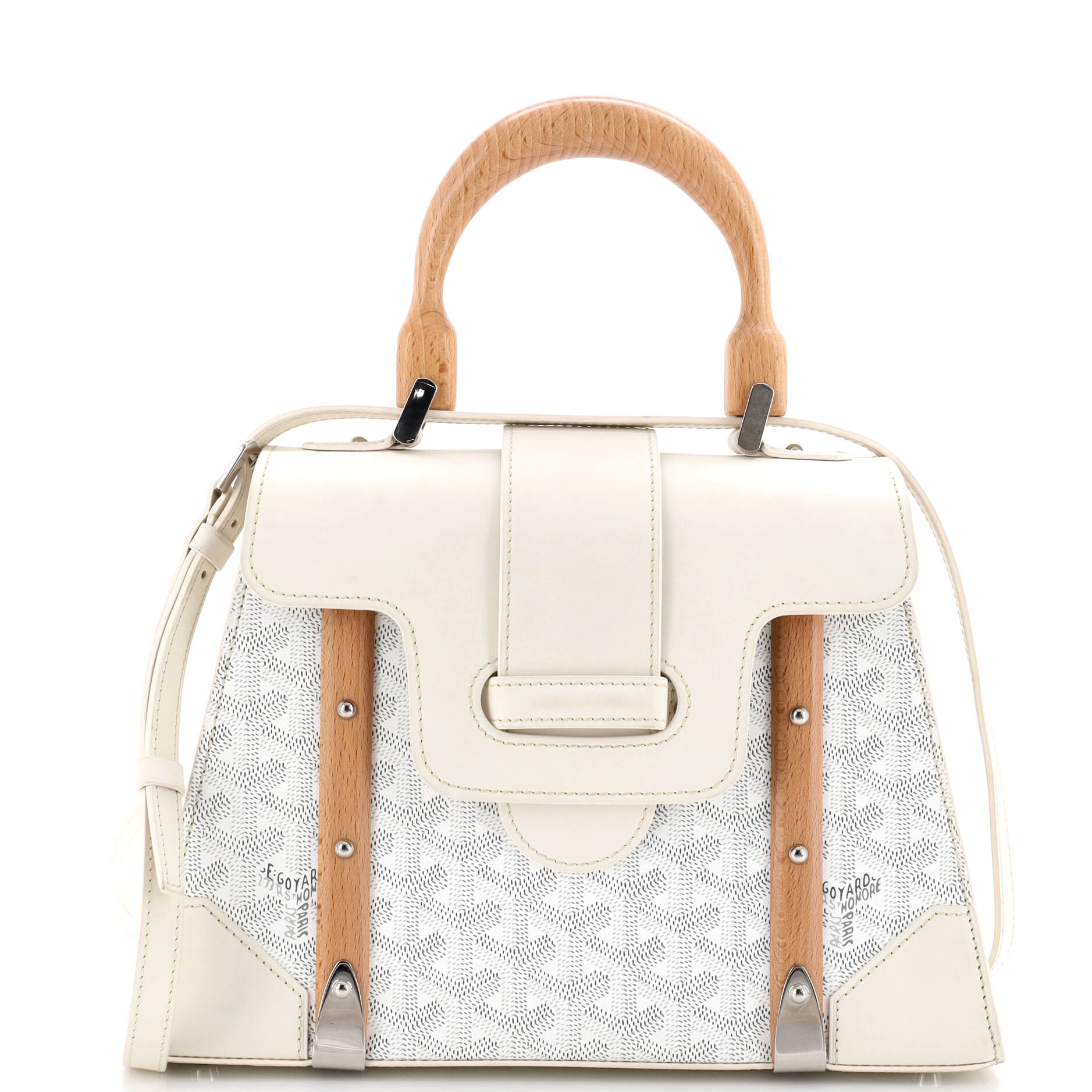 Saigon Top Handle Bag Coated Canvas with Leather PM