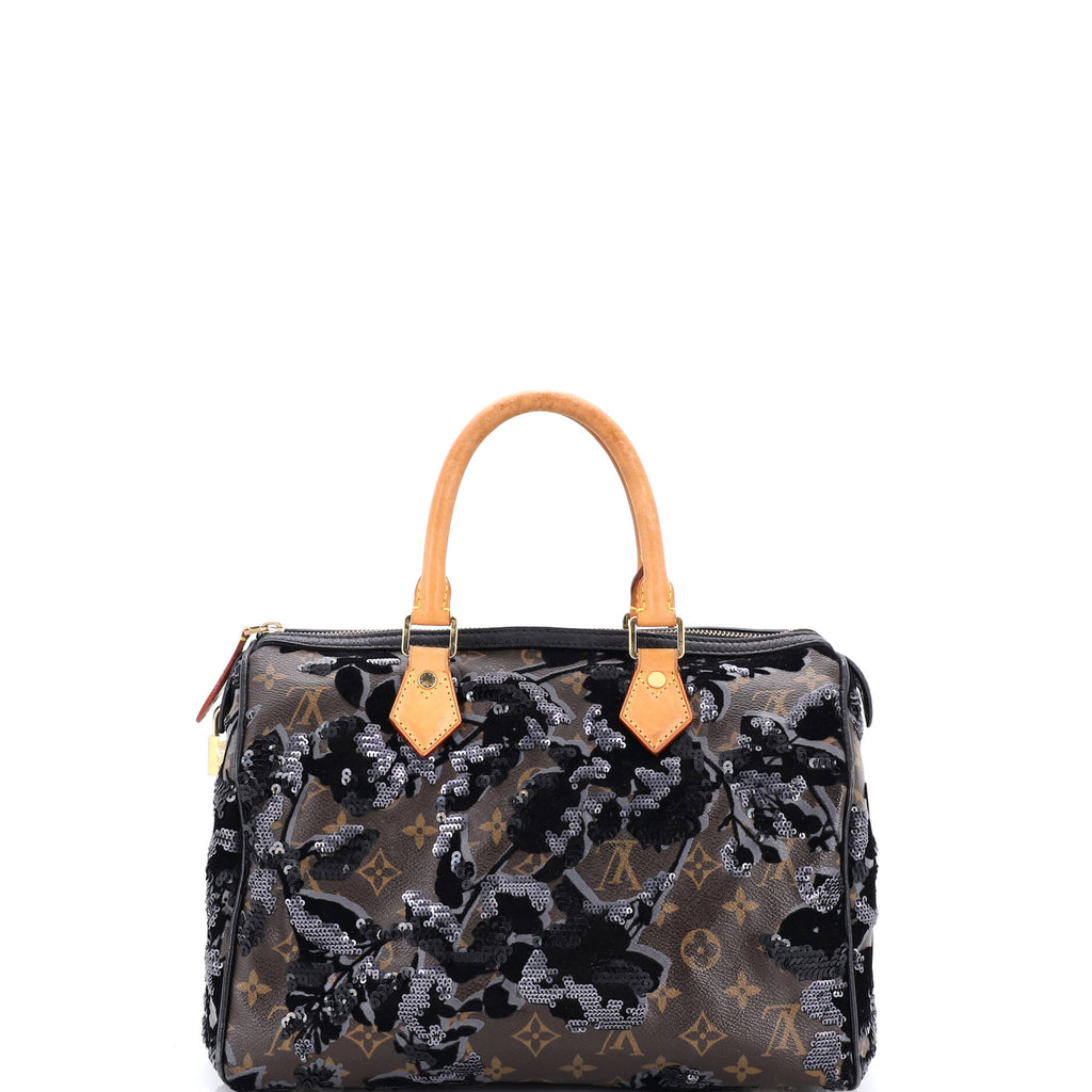 Speedy Handbag Fleur De Jais Monogram Canvas 30