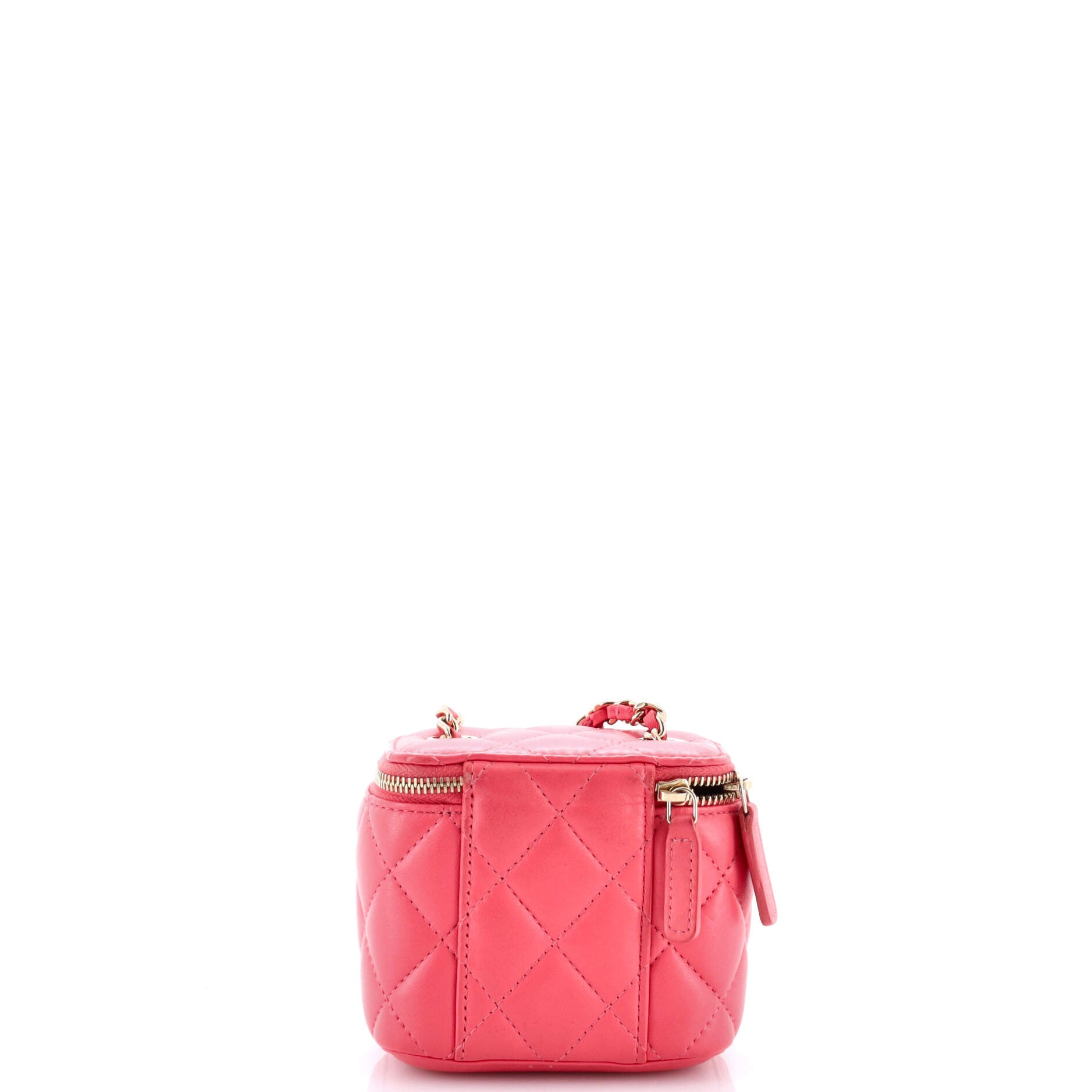 Classic Vanity Case with Chain Quilted Lambskin Mini
