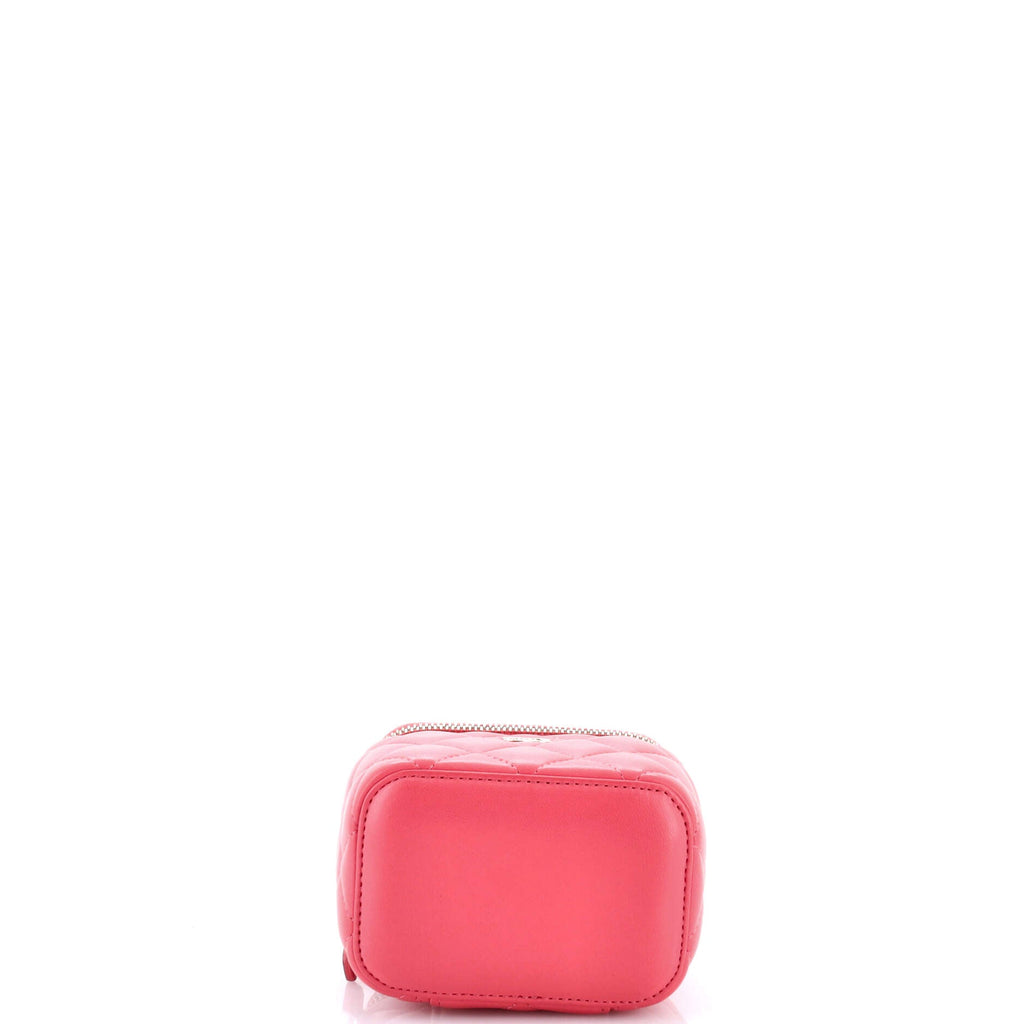 Classic Vanity Case with Chain Quilted Lambskin Mini