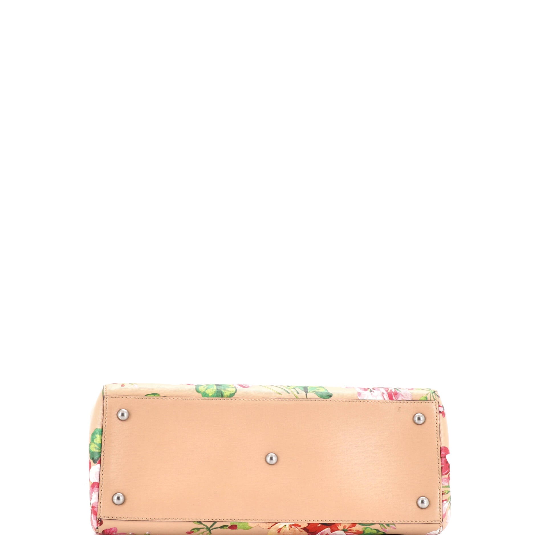 Bamboo Shopper Tote Blooms Print Leather Medium