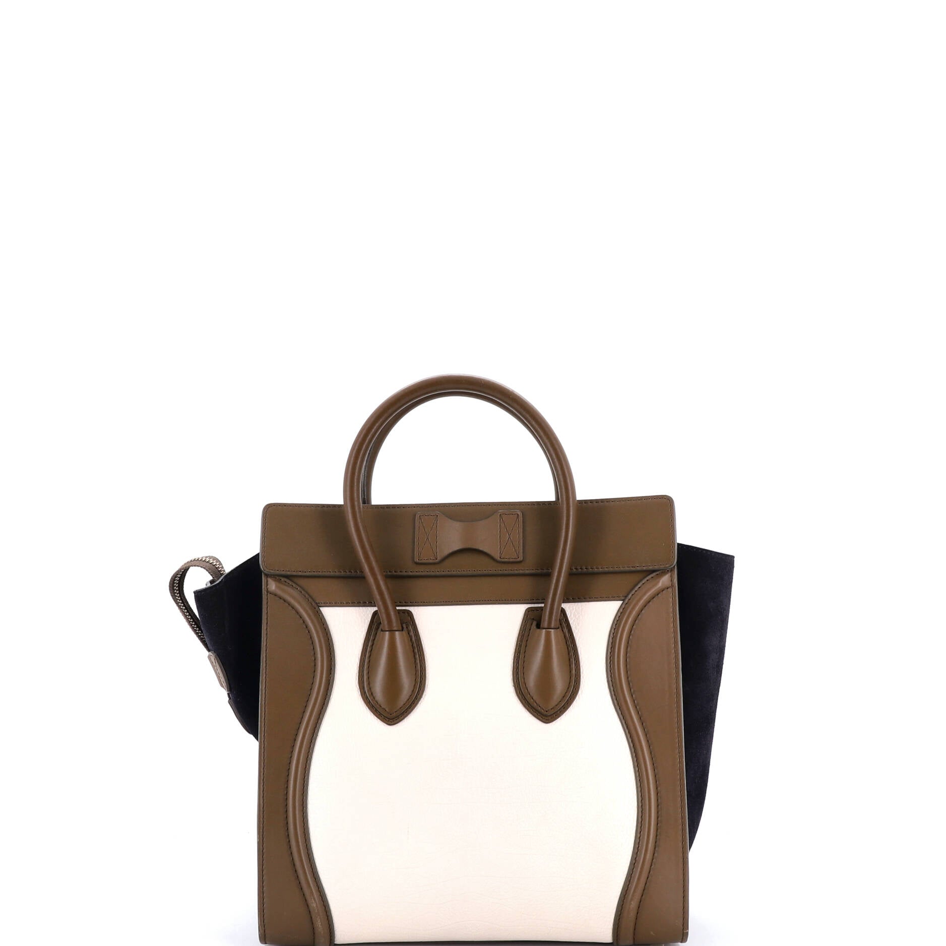 Tricolor Luggage Bag Leather Mini