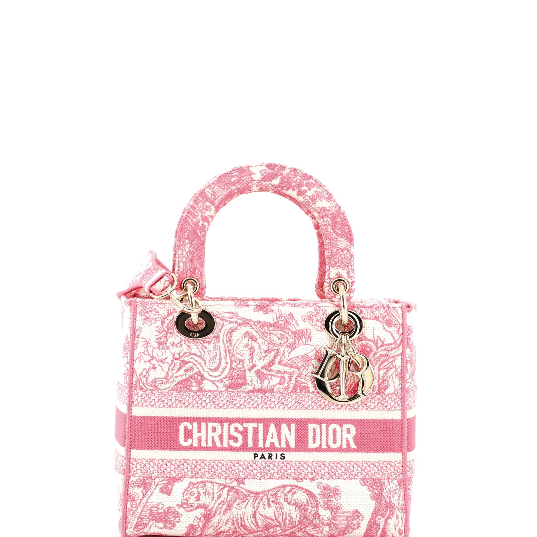 Toile de Jouy Lady D-Lite Bag Embroidered Canvas