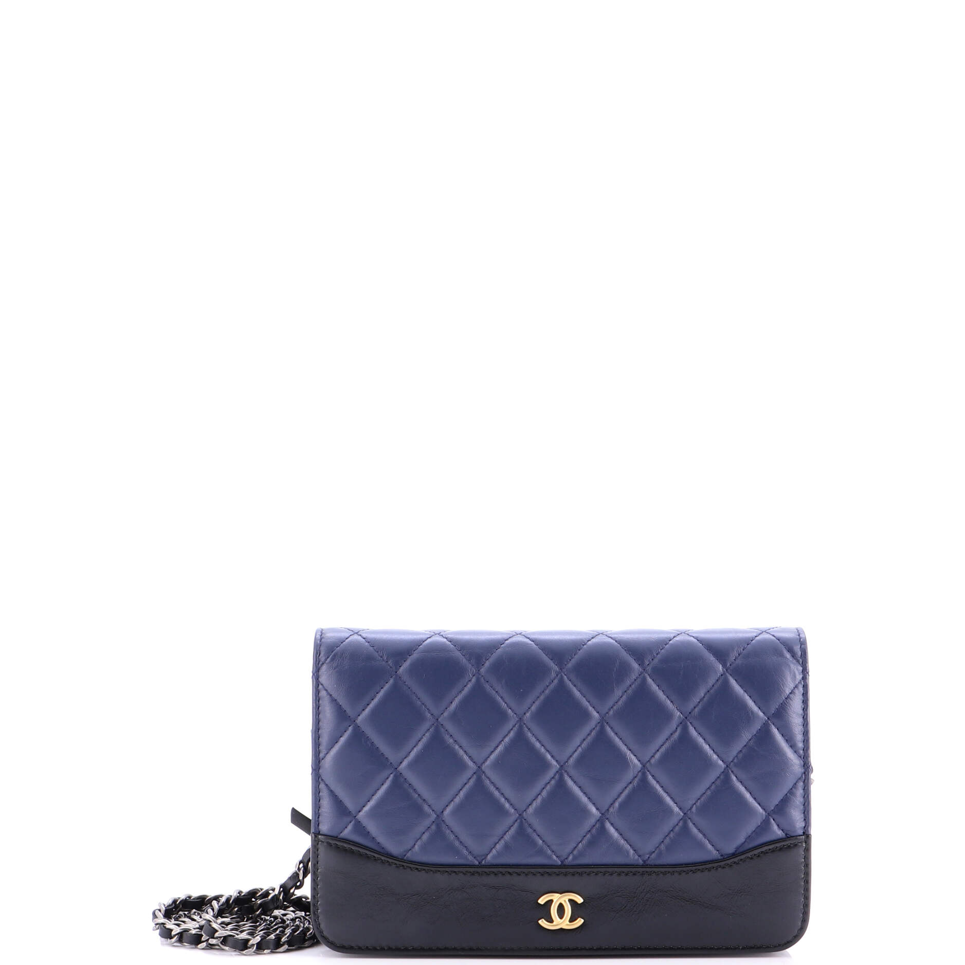 Gabrielle Wallet on Chain Quilted Aged Calfskin