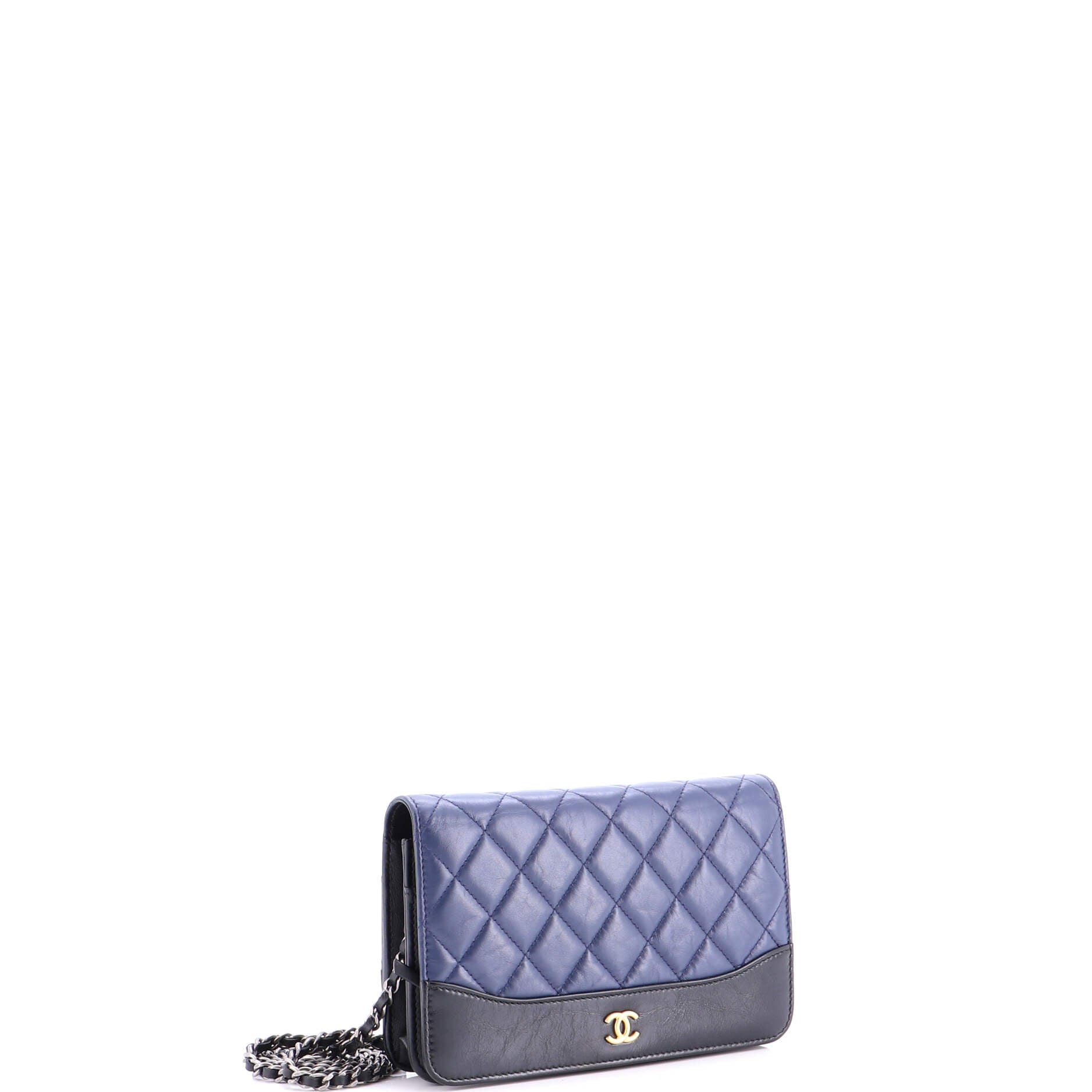 Gabrielle Wallet on Chain Quilted Aged Calfskin