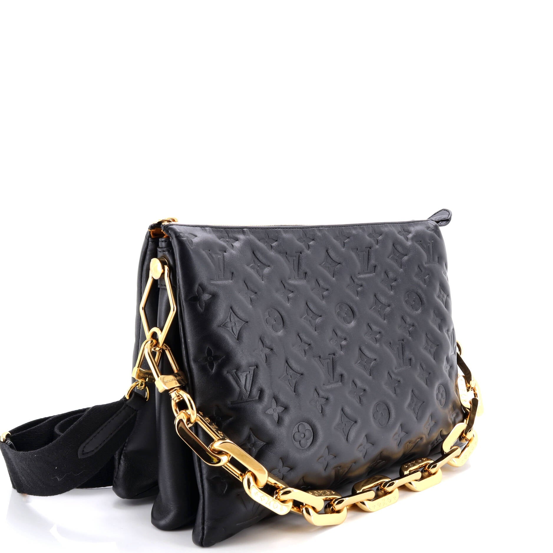 Coussin Bag Monogram Embossed Lambskin MM