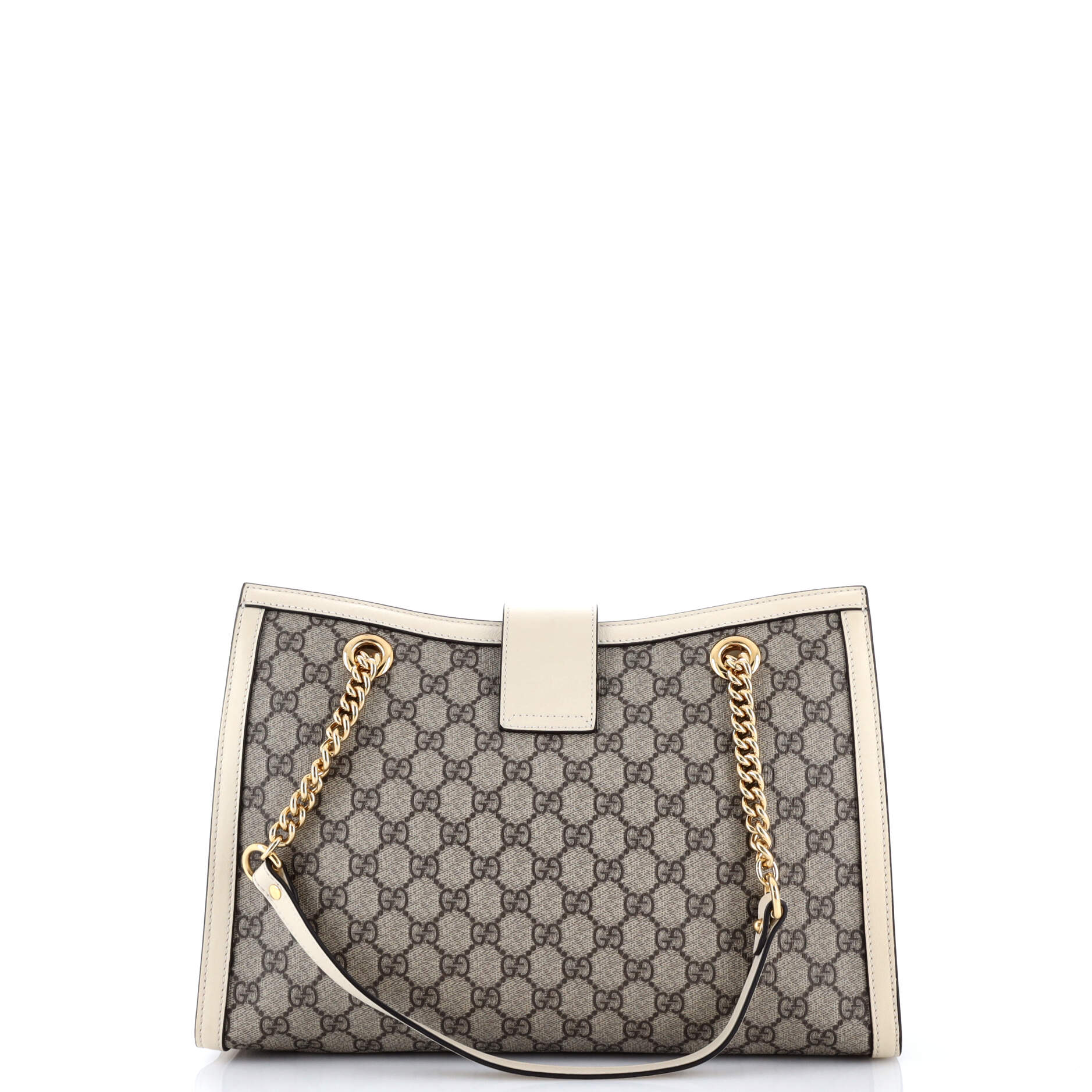 Padlock Chain Tote GG Coated Canvas with Leather Medium