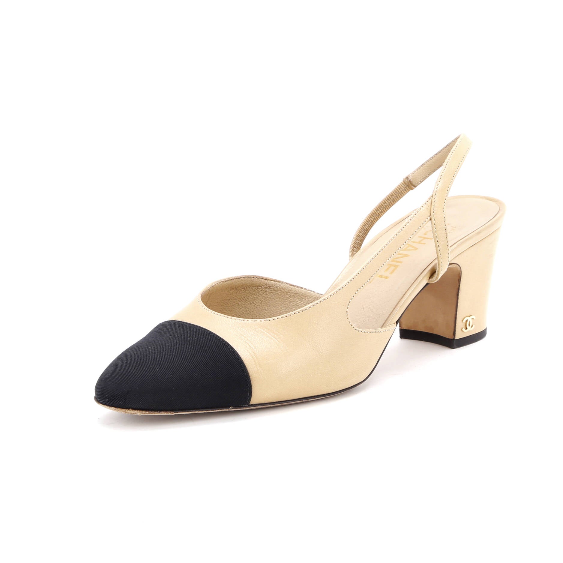 Women’s Cap Toe Slingback Pumps Leather