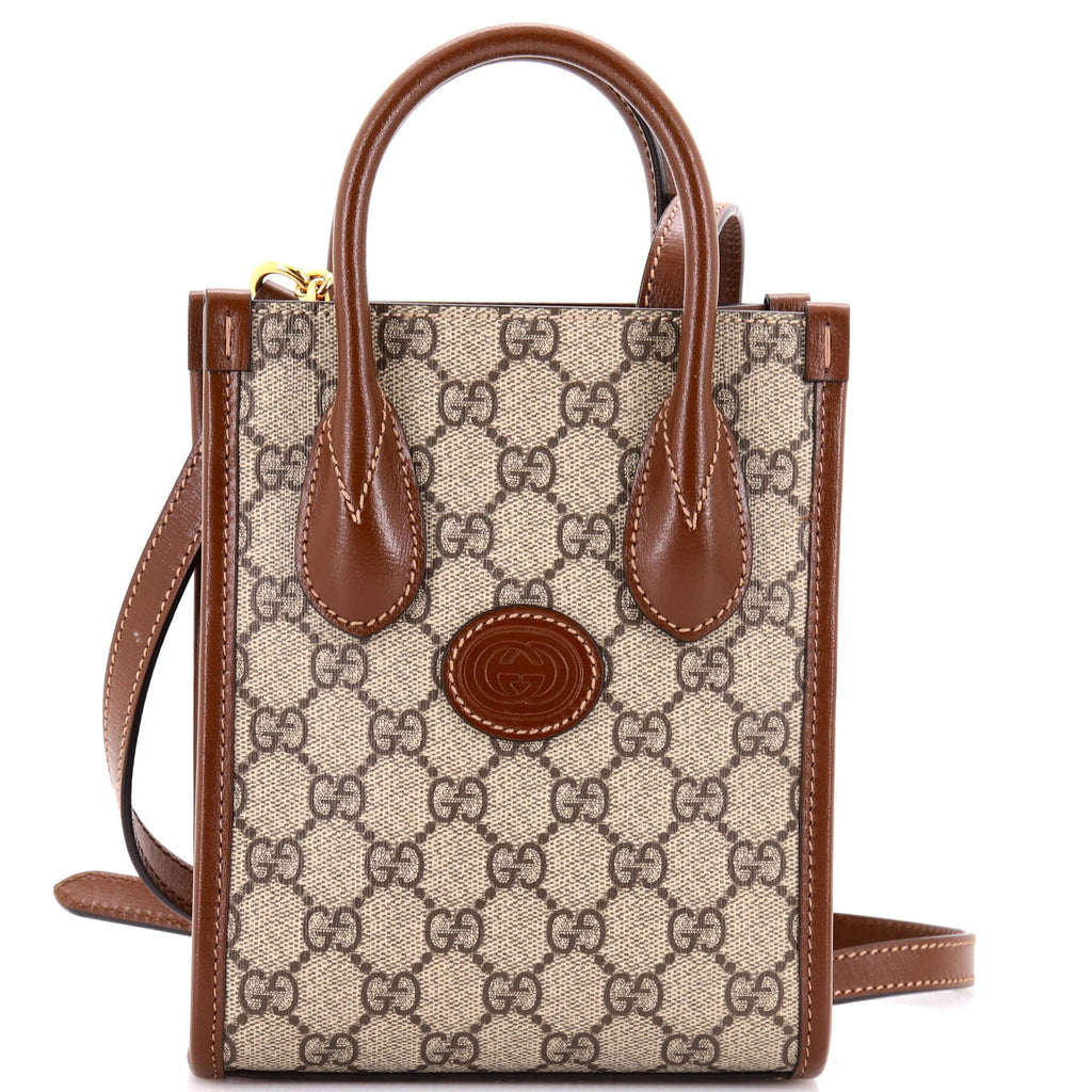 Interlocking G Patch Tote GG Coated Canvas Mini