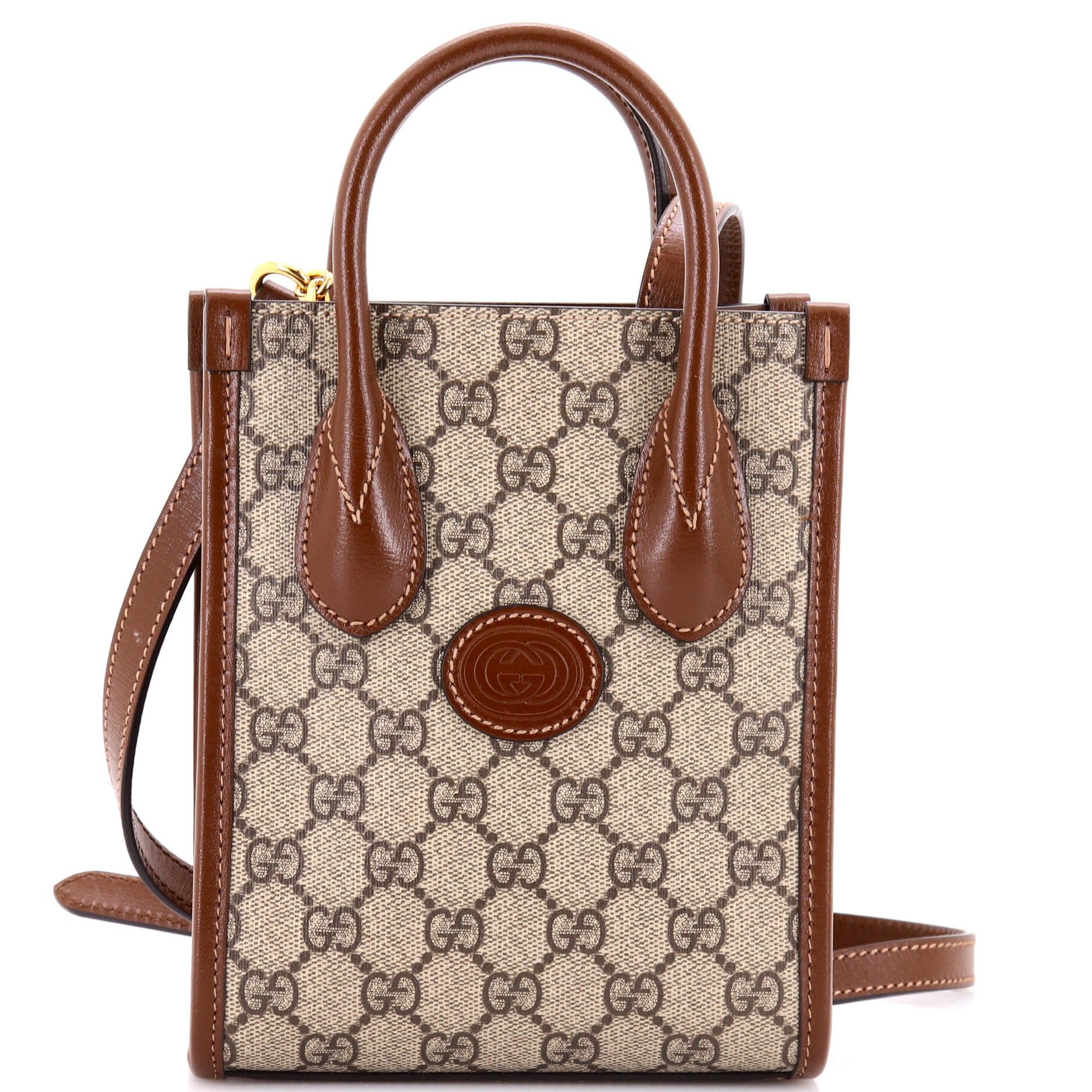 Interlocking G Patch Tote GG Coated Canvas Mini