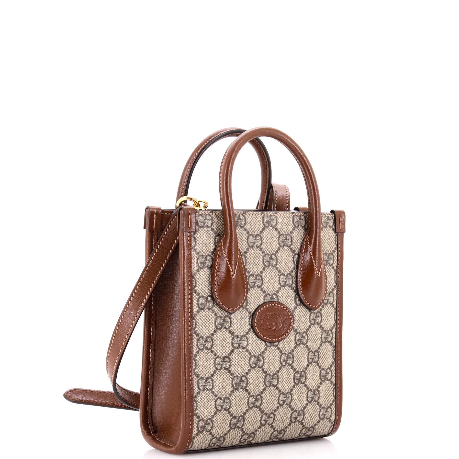 Interlocking G Patch Tote GG Coated Canvas Mini