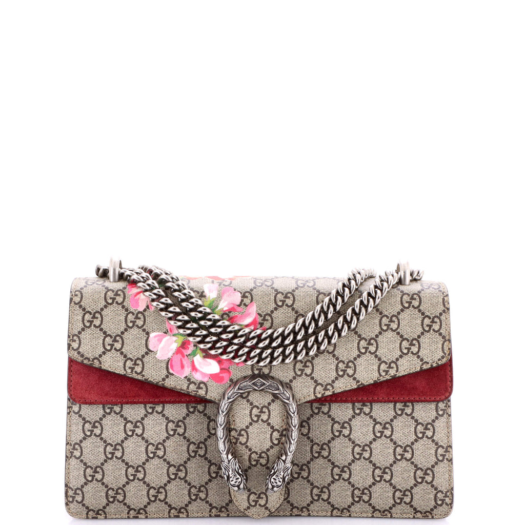 Dionysus Bag Blooms Print GG Coated Canvas Small