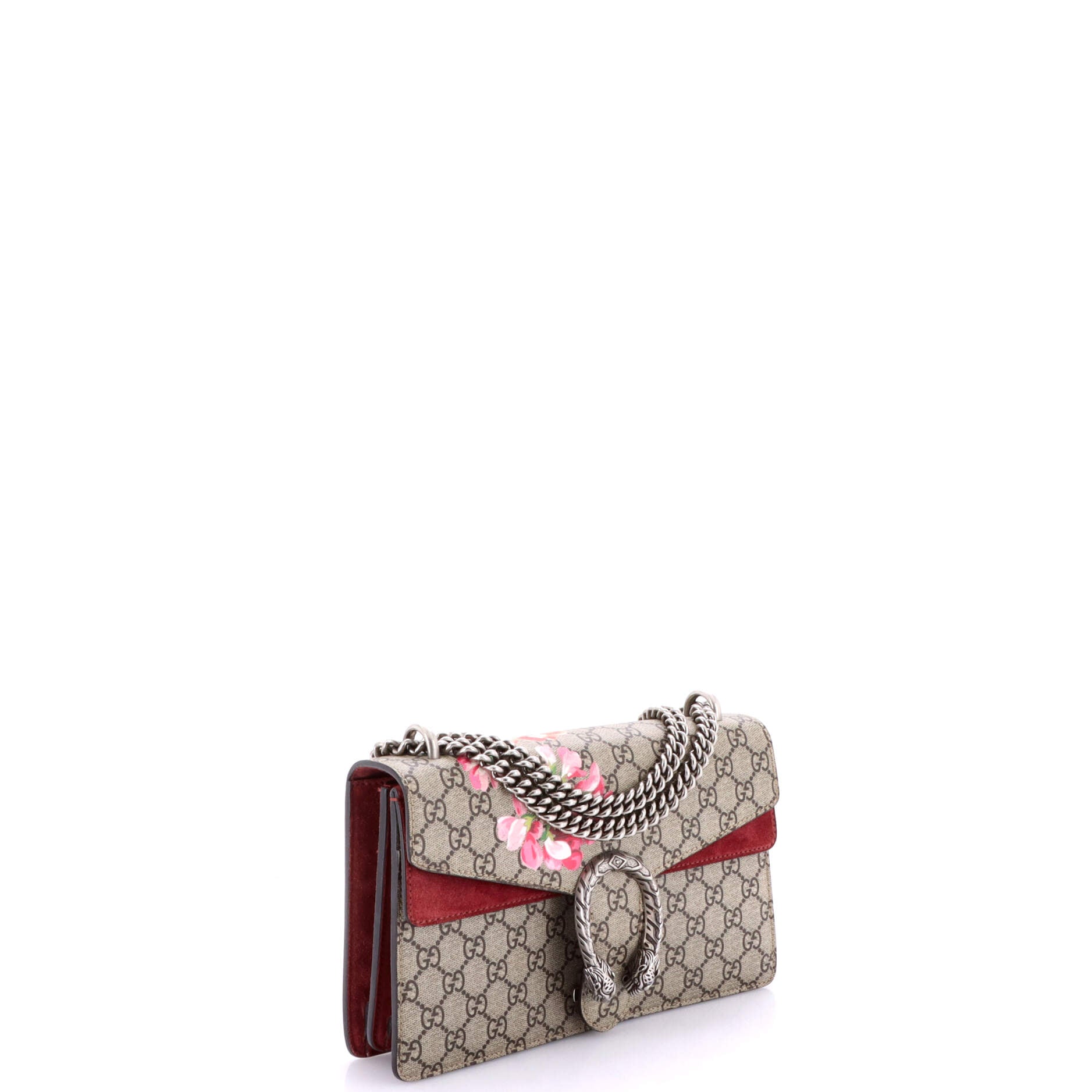 Dionysus Bag Blooms Print GG Coated Canvas Small
