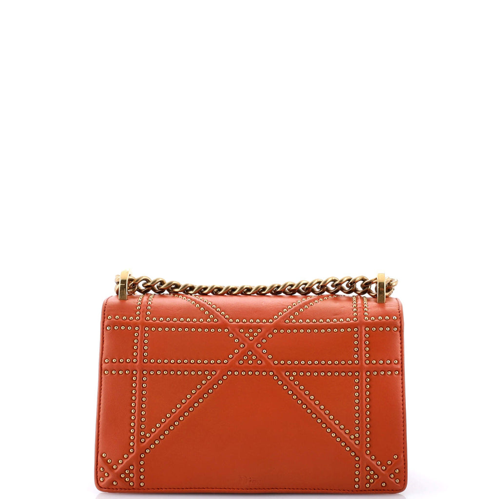 Diorama Flap Bag Studded Leather Small