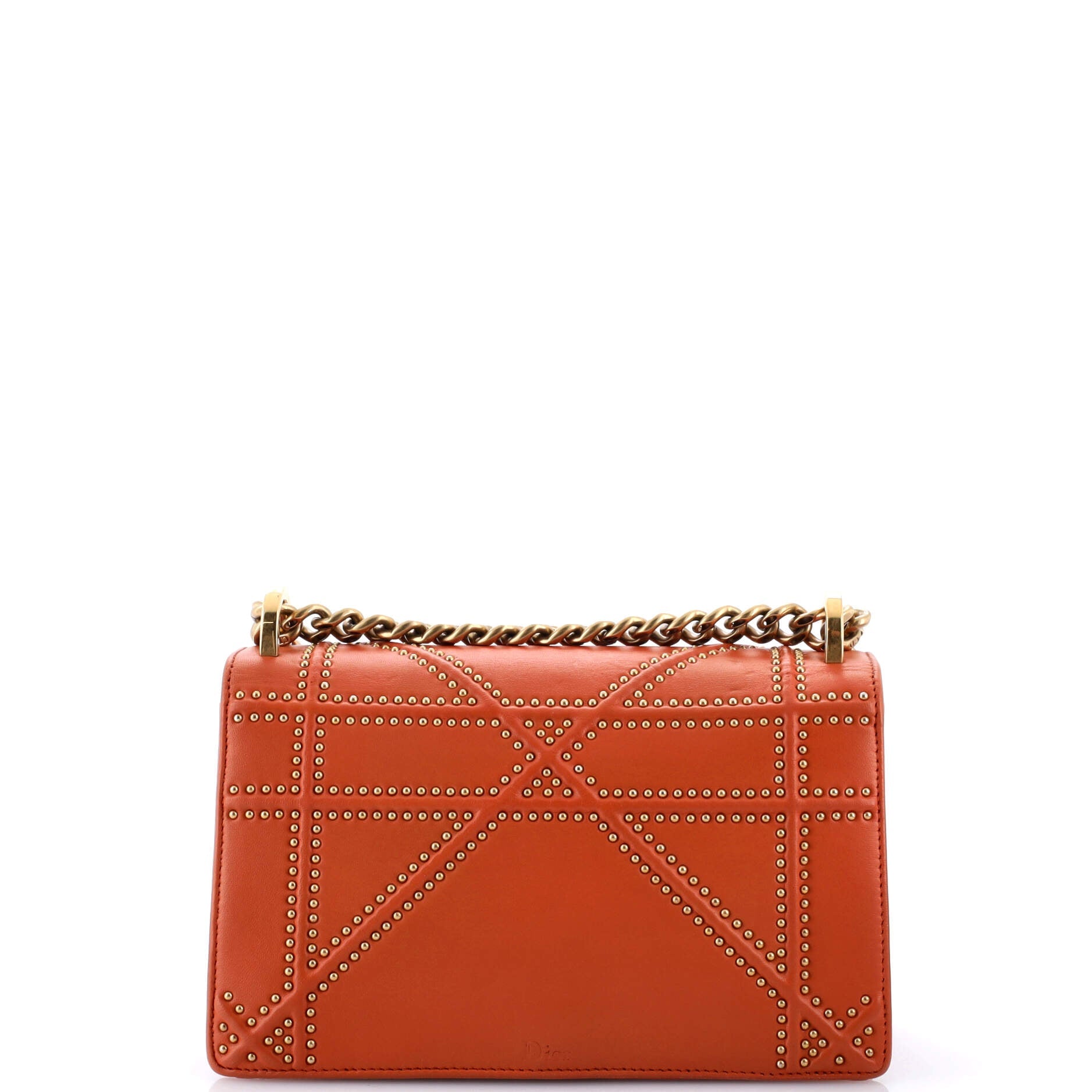 Diorama Flap Bag Studded Leather Small