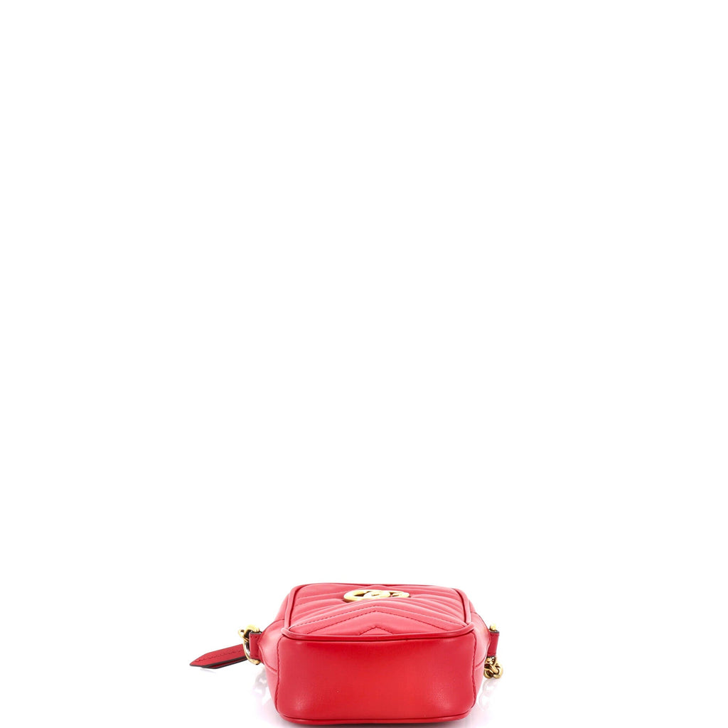 GG Marmont Vertical Phone Crossbody Bag Matelasse Leather Mini