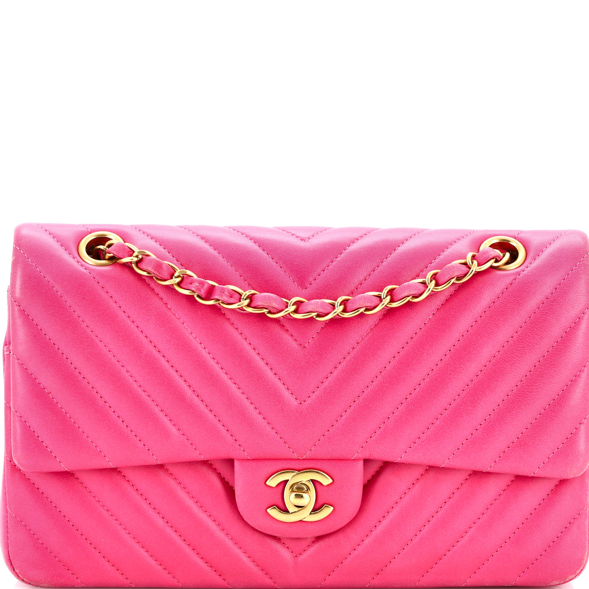 Classic Double Flap Bag Chevron Lambskin Medium