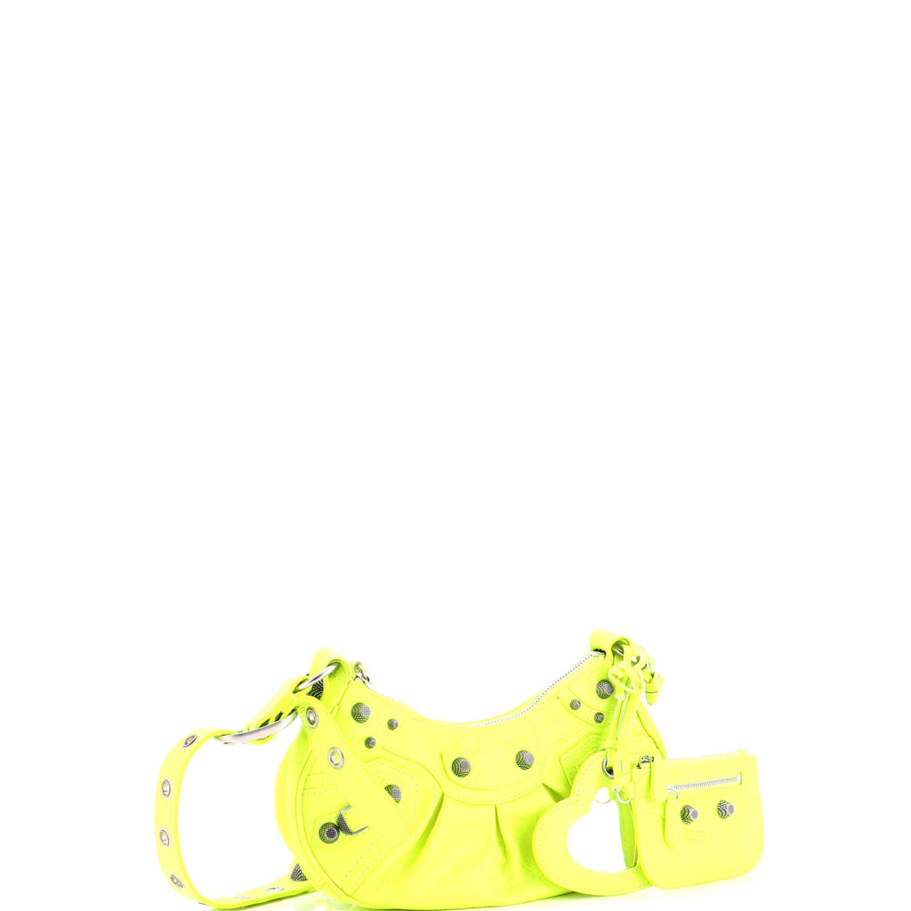 Le Cagole Giant Studs Shoulder Bag Leather XS