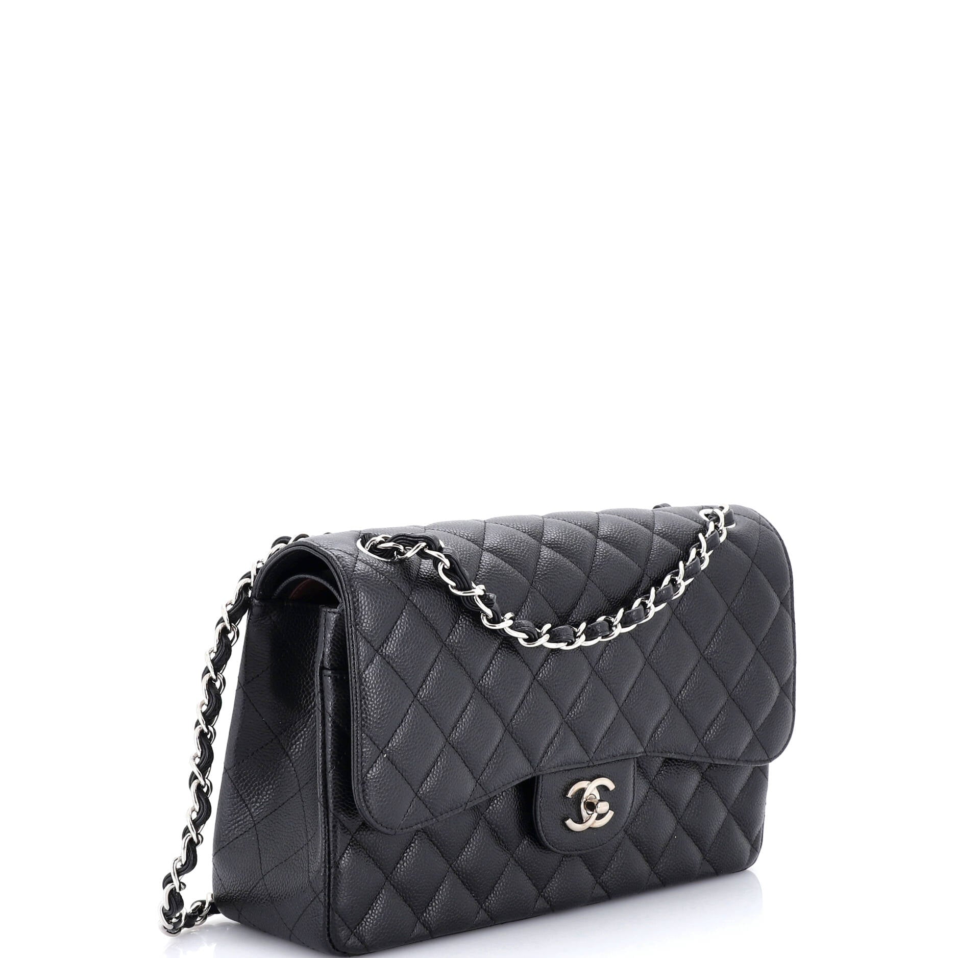 Classic Double Flap Bag Quilted Caviar Jumbo