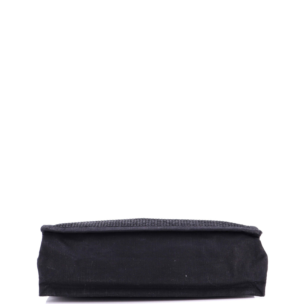 Rive Gauche Shopper Tote Raffia with Canvas Large