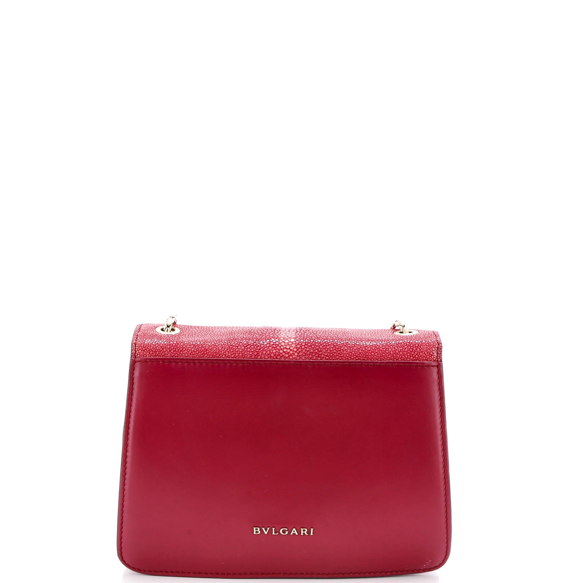 Serpenti Forever Square Shoulder Bag Leather and Stingray Small