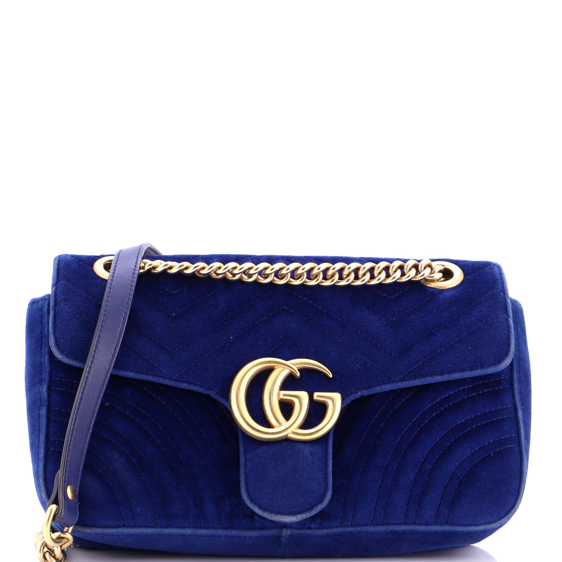 GG Marmont Flap Bag Matelasse Velvet Small