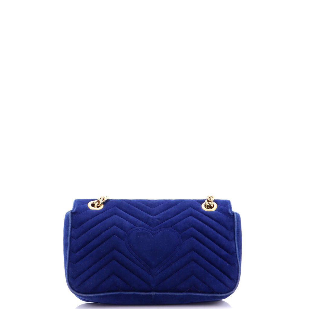 GG Marmont Flap Bag Matelasse Velvet Small