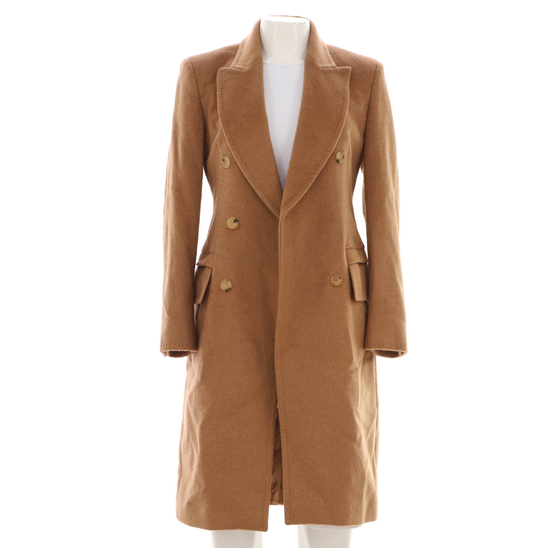 Women's Double Breasted Coat Camel Hair