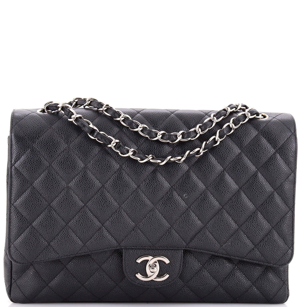 Classic Double Flap Bag Quilted Caviar Jumbo