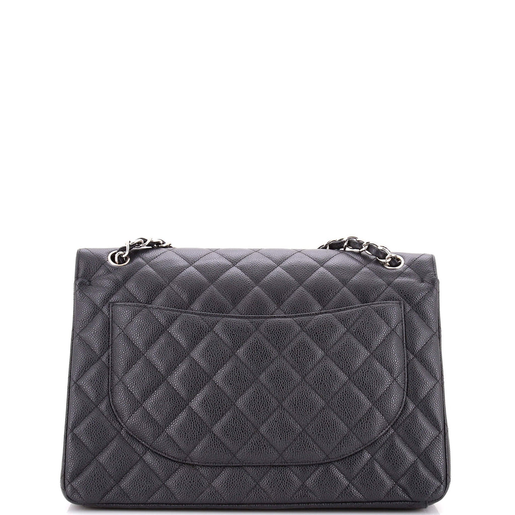 Classic Double Flap Bag Quilted Caviar Jumbo