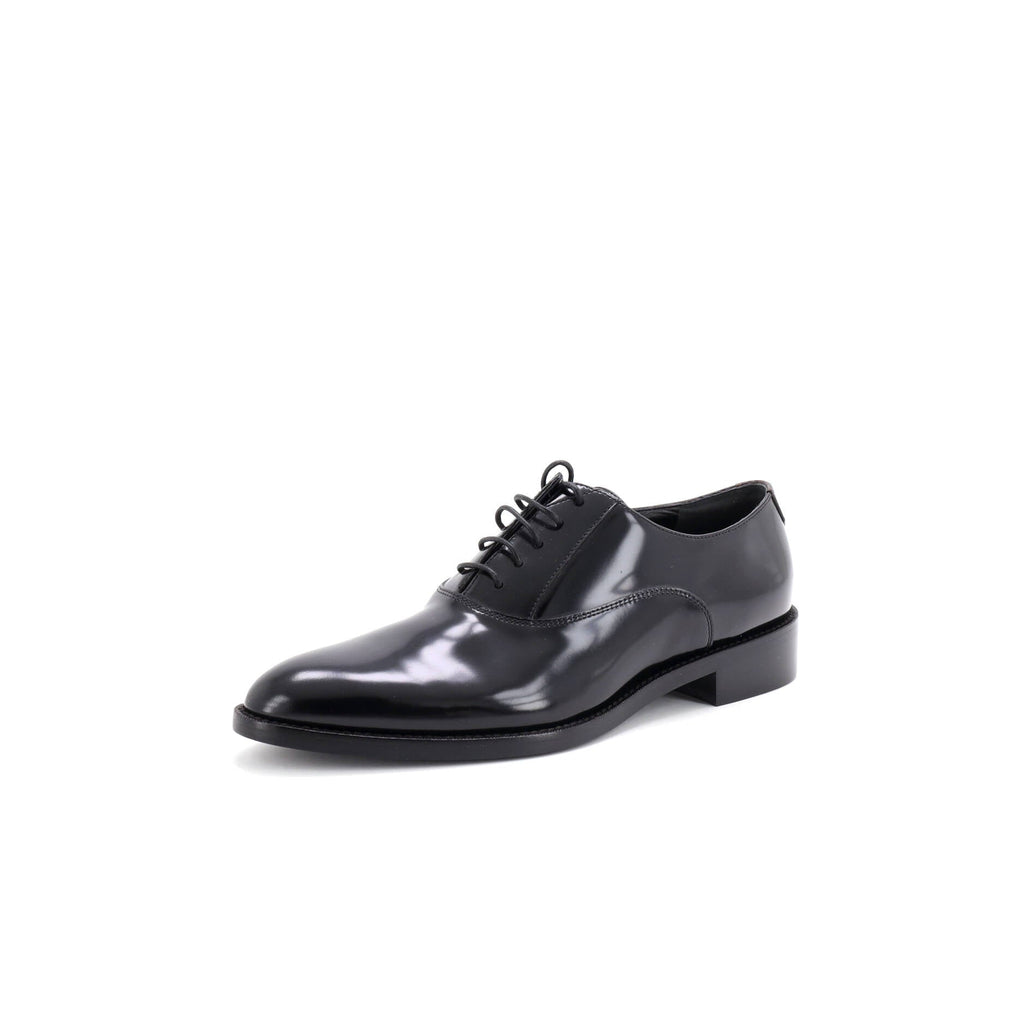 Women's Lace Up Oxfords Patent with Monogram Canvas