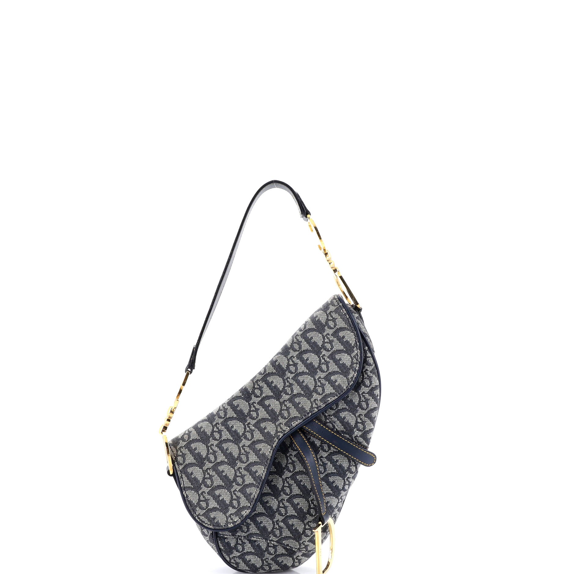 Vintage Saddle Bag Diorissimo Canvas Medium