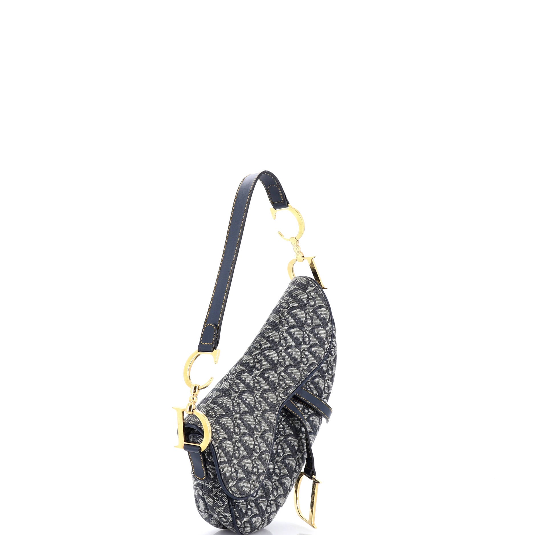 Vintage Saddle Bag Diorissimo Canvas Medium