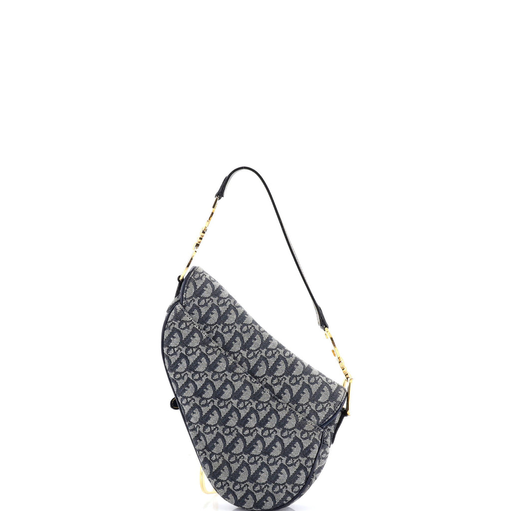 Vintage Saddle Bag Diorissimo Canvas Medium