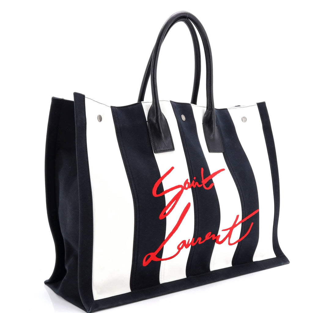 Noe Shopping Tote Striped Canvas Large