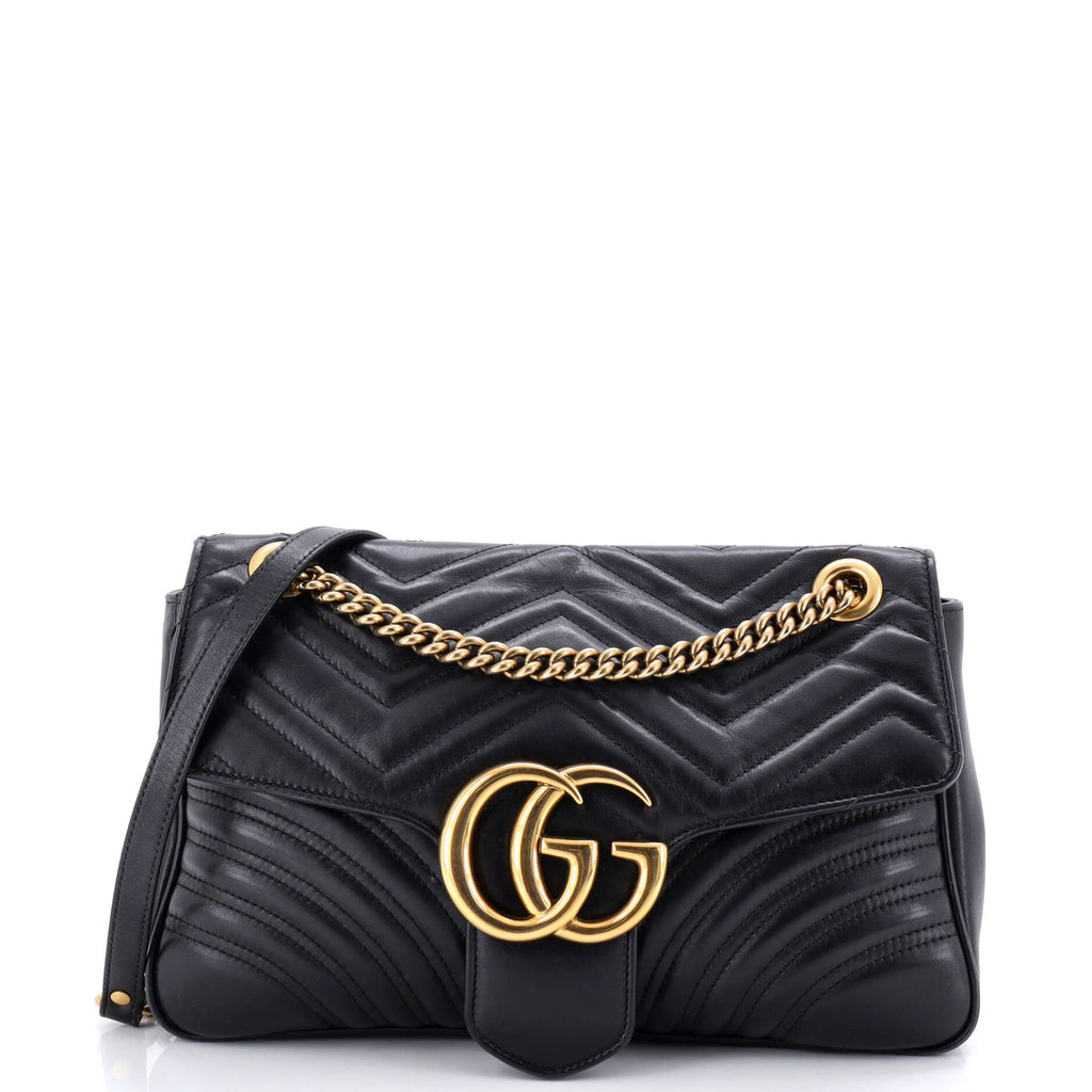 GG Marmont Flap Bag Matelasse Leather Medium
