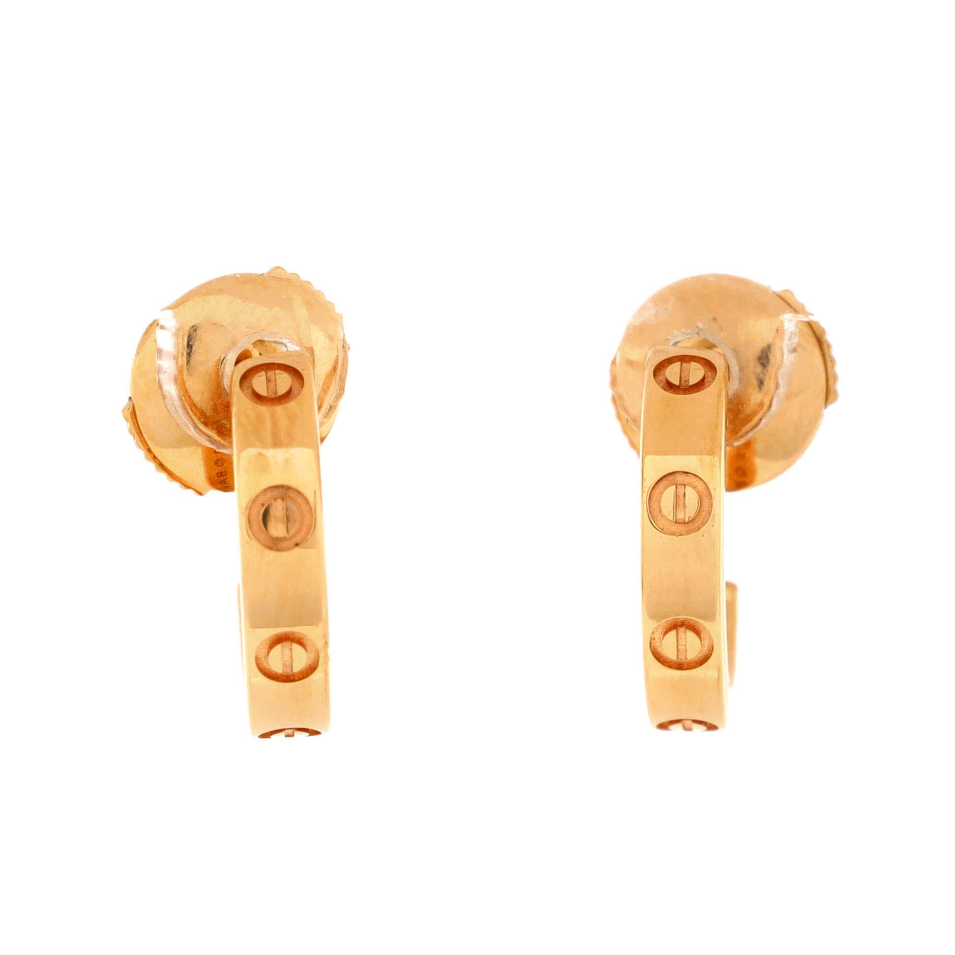 Love Hoop Earrings 18K Rose Gold Small