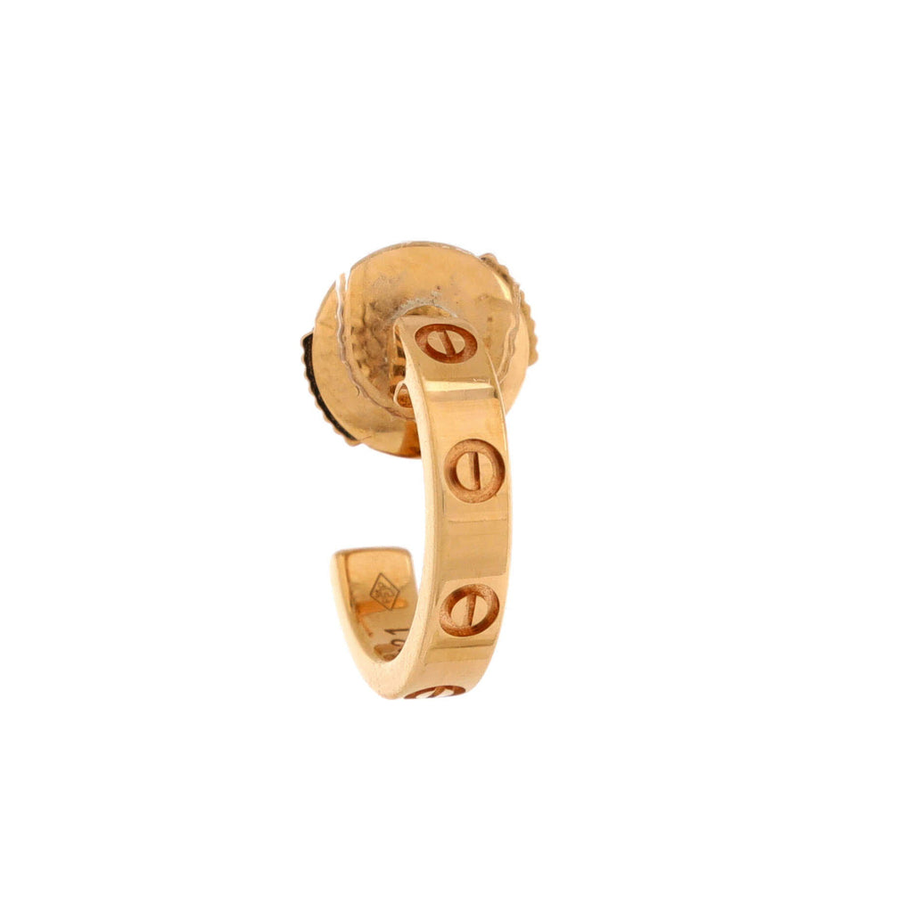 Love Hoop Earrings 18K Rose Gold Small