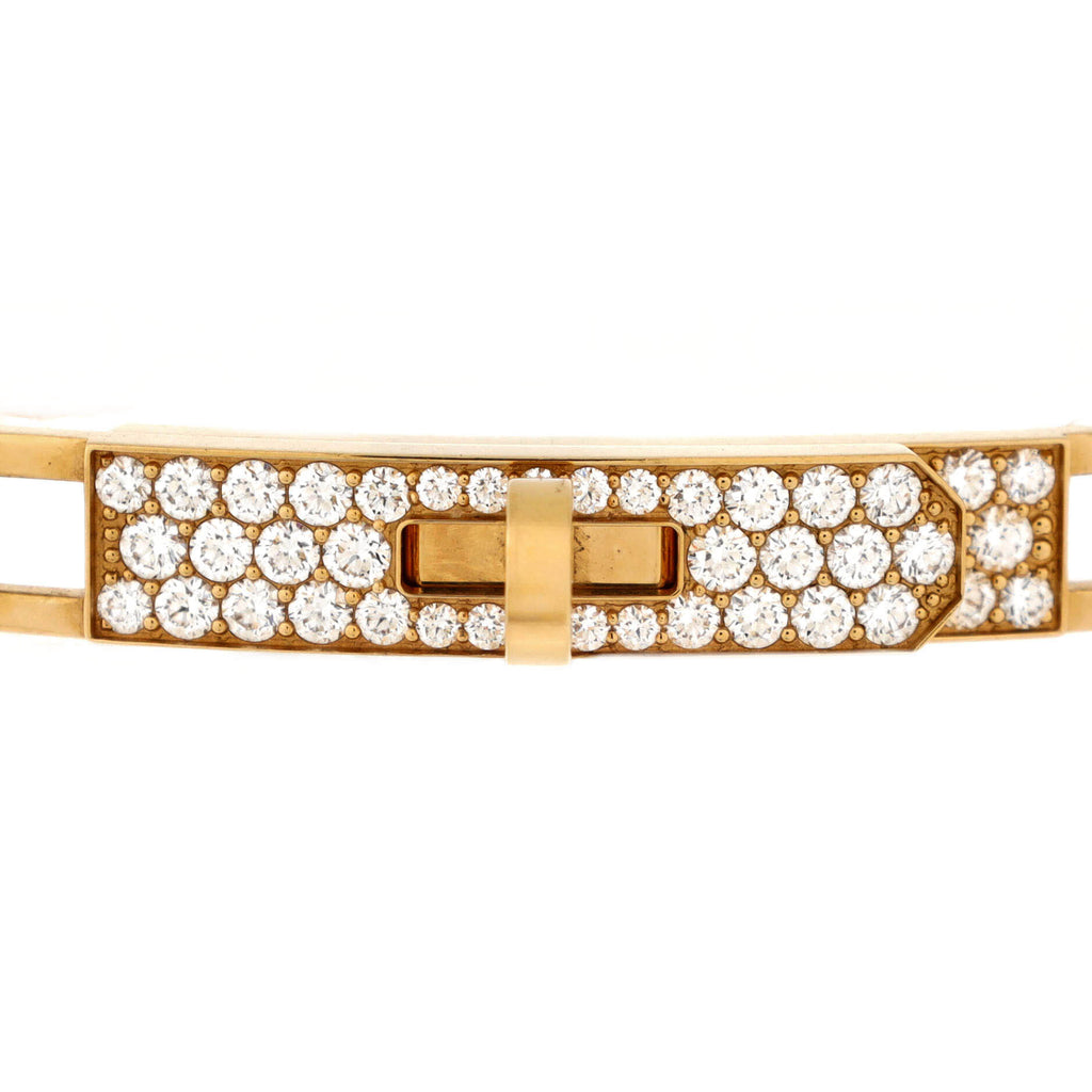 Kelly Chaine Bracelet 18K Yellow Gold and Pave Diamonds Small