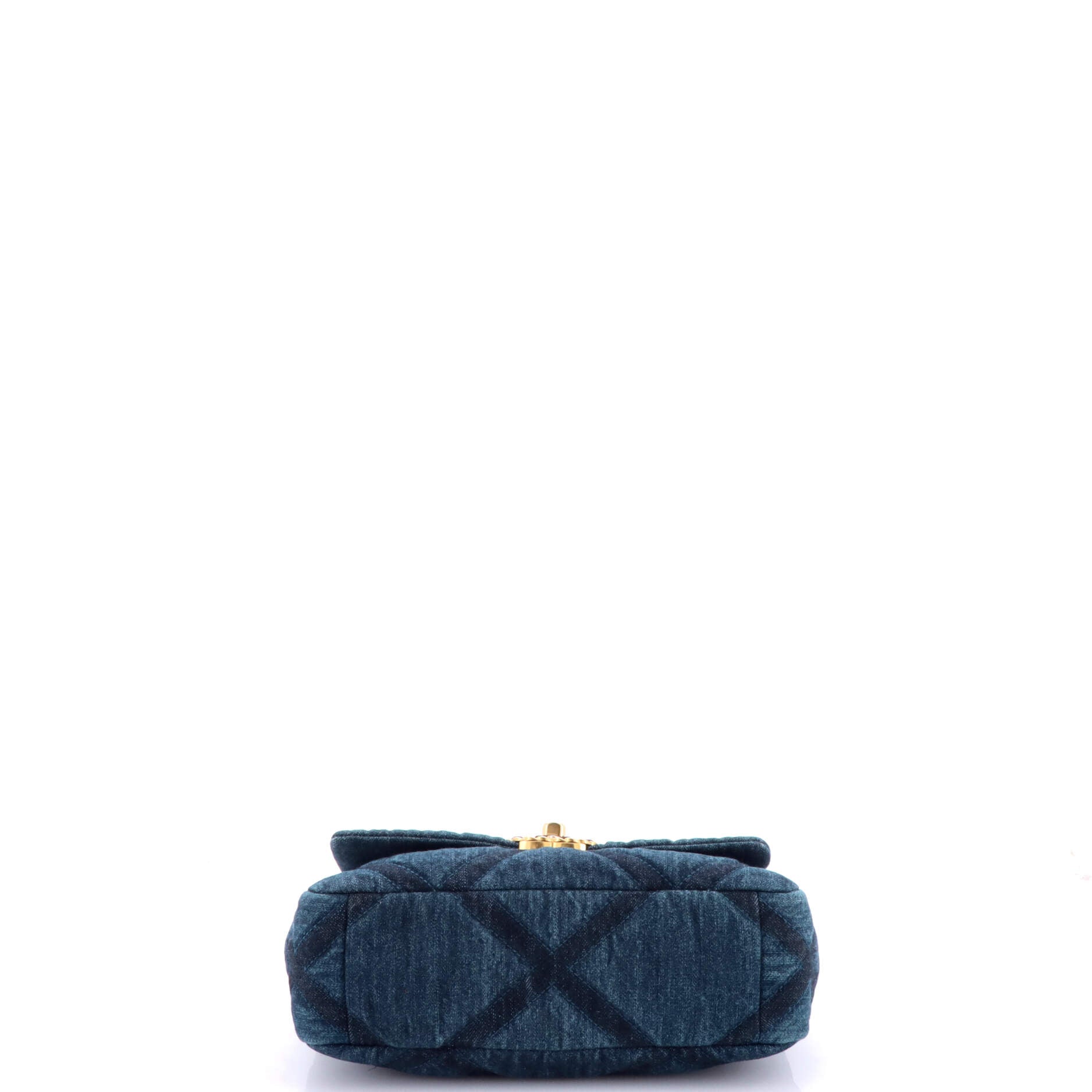 19 Flap Bag Quilted Denim Medium