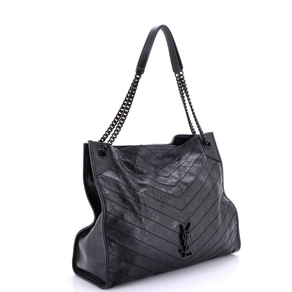 Niki Shopping Tote Matelasse Chevron Leather Large