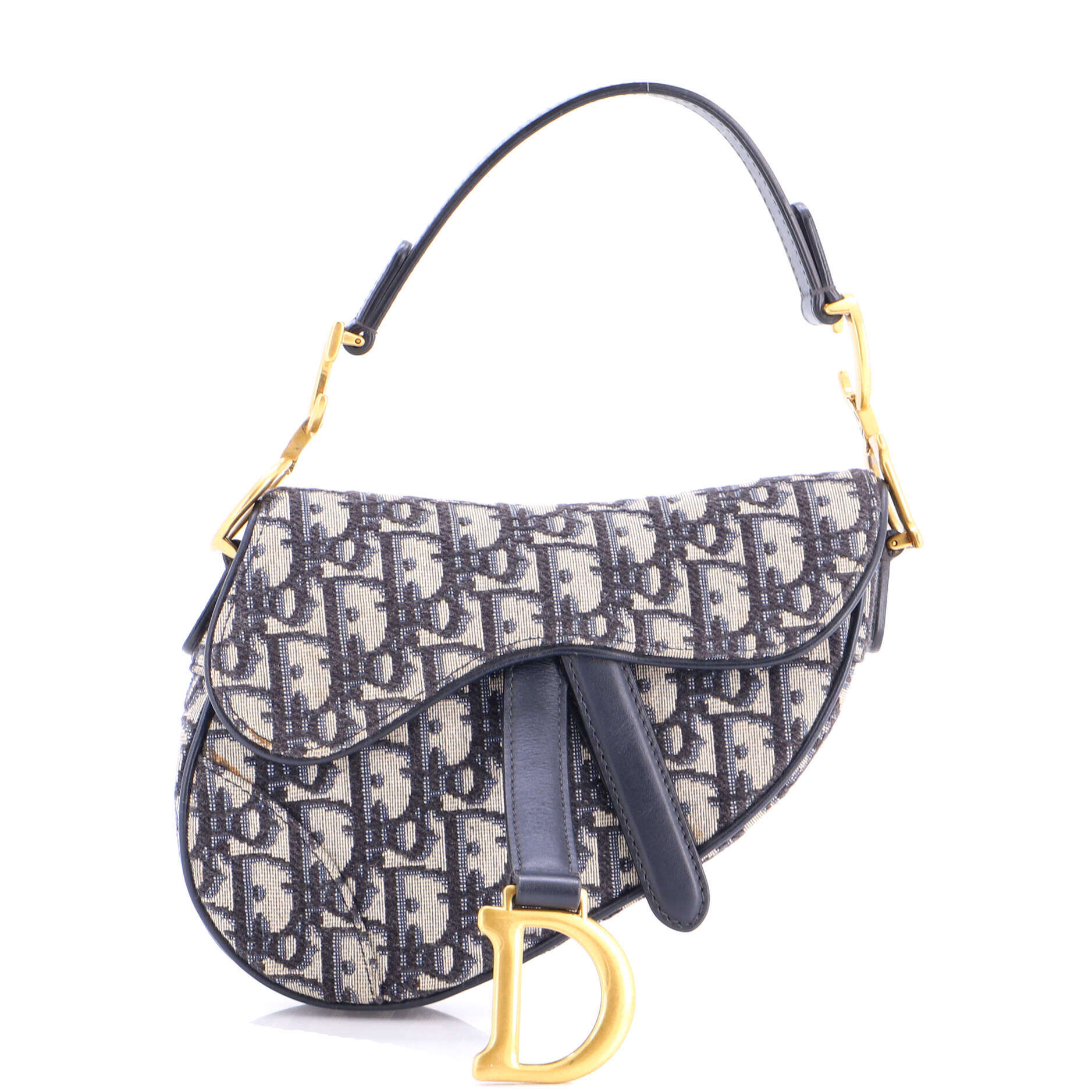 Saddle Handbag Oblique Canvas Mini