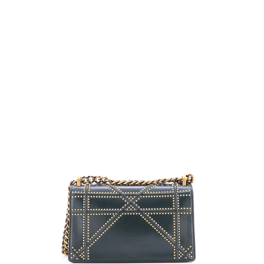 Diorama Flap Bag Studded Leather Small