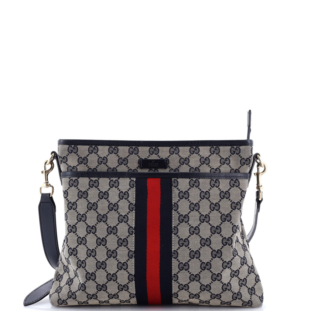 Front Pocket Web Messenger GG Canvas Small
