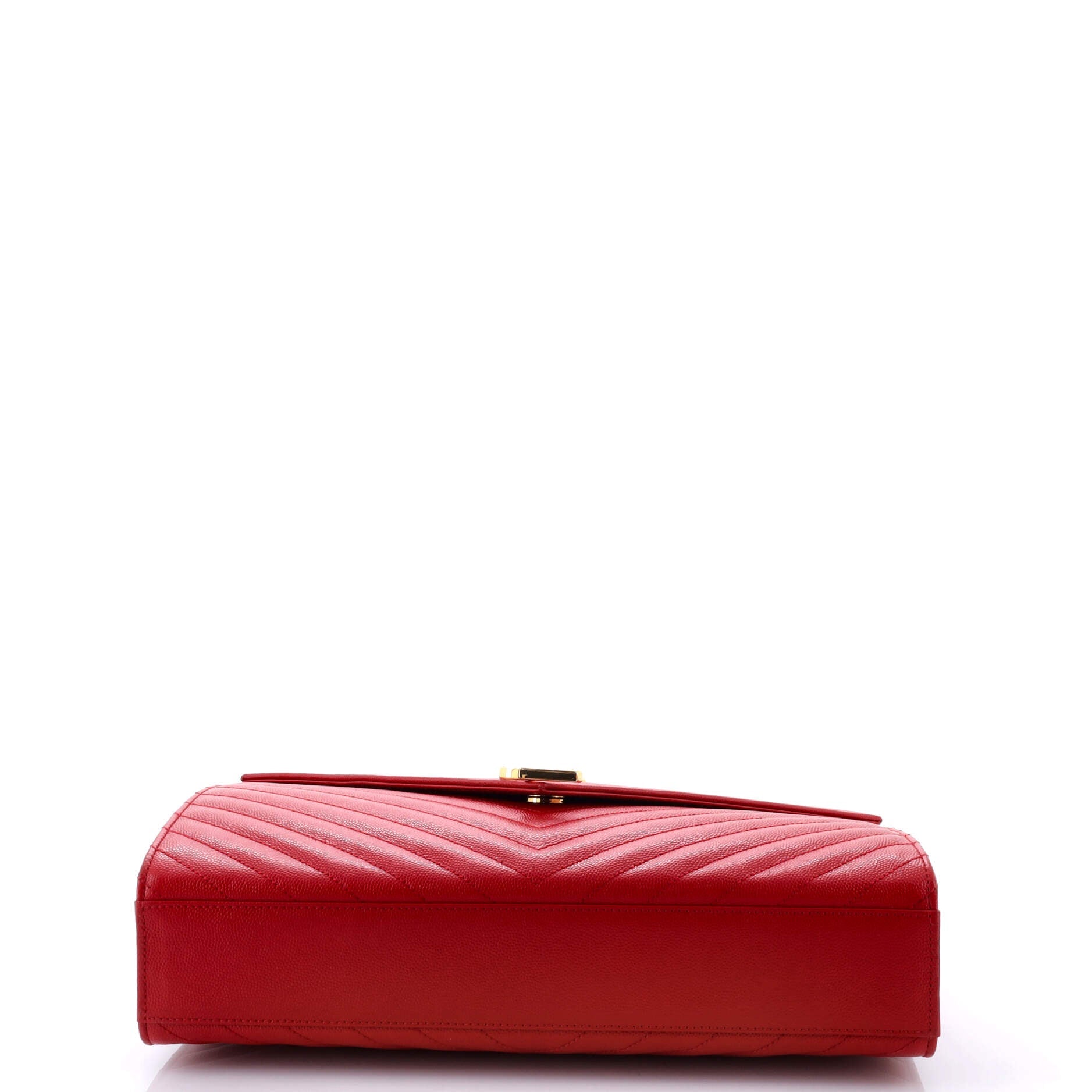 Classic Monogram Envelope Satchel Matelasse Chevron Leather Large